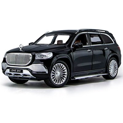 仿真1:24奔驰迈巴赫GLS600合金汽车模型回力声光玩具热销摆件