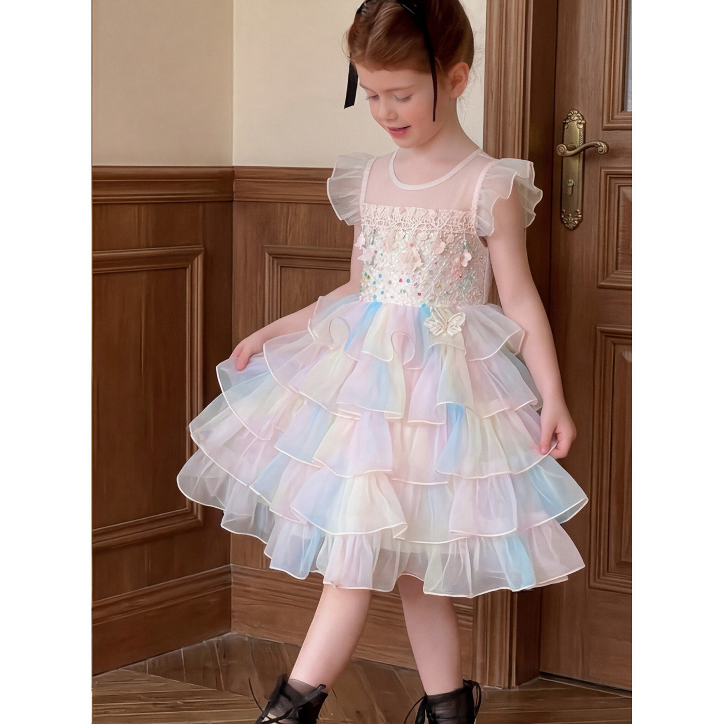 女童夏季连衣裙2026新款洋气宝宝甜美公主裙子儿童夏装薄款蛋糕裙