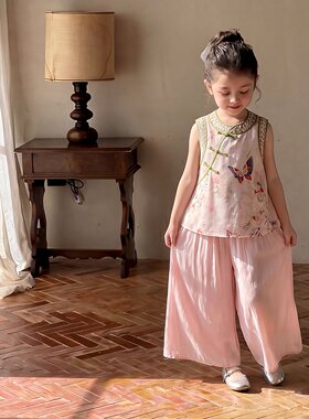 古风女童汉服套装新中式2025夏季