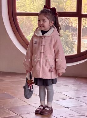 女童毛呢外套冬季2026新款大衣