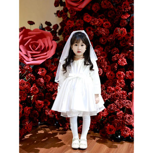 女童迪士尼公主裙周岁女宝周岁生日礼服花童婚礼蓬蓬裙儿童连衣裙