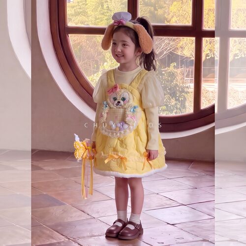女童迪士尼在逃公主裙子生日礼服