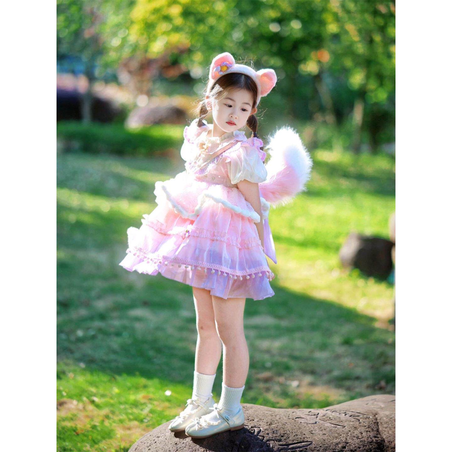 女童生日裙子儿童洛丽塔连衣裙子小女孩绝美短裙女琳娜贝尔公主裙