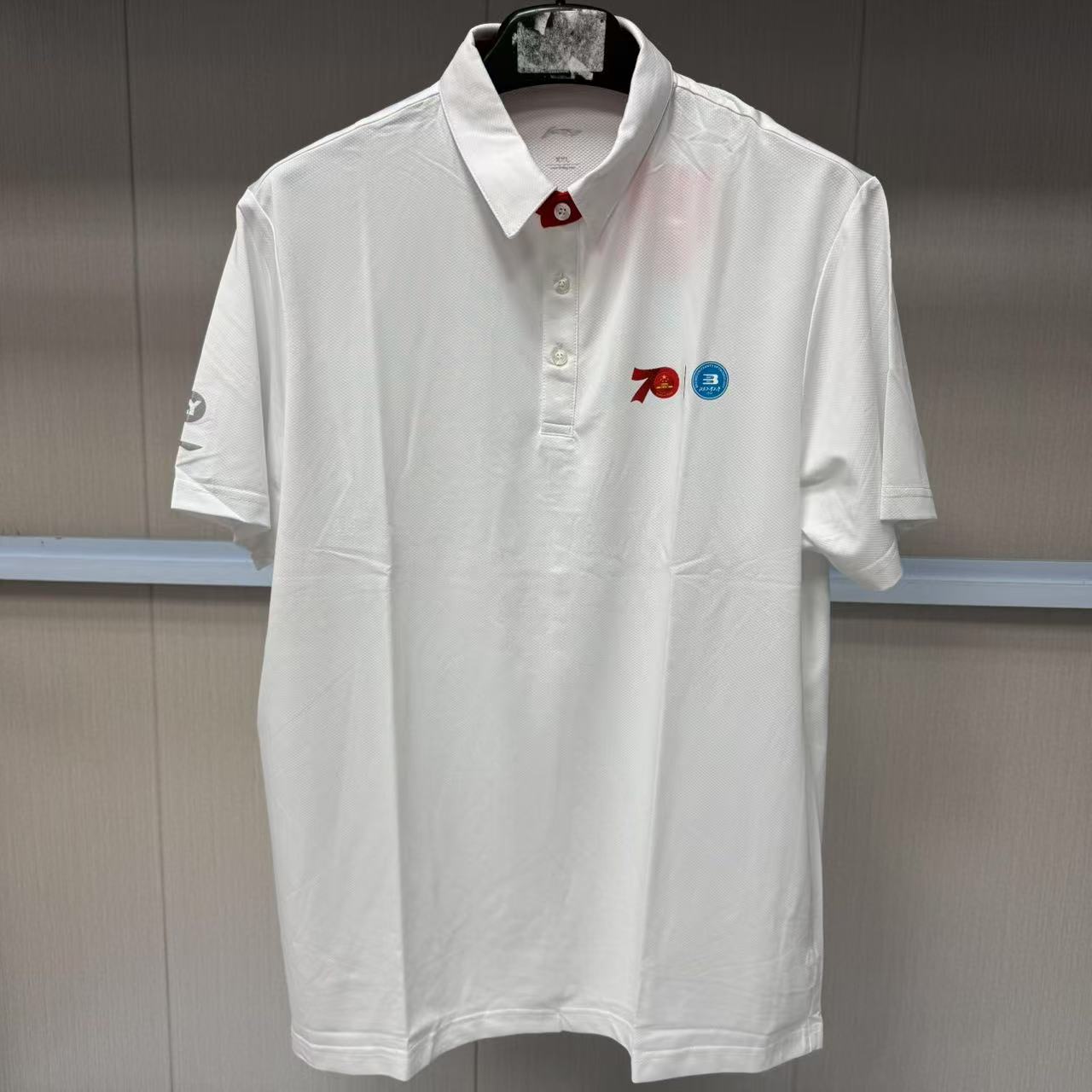 《购买前看详情B品》李宁短袖男款简约T恤透气休闲POLO衫 APLP345