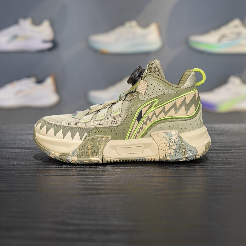 李宁童鞋篮球鞋男大童2025新款驰骋回弹中帮青少年运动鞋YKBV058