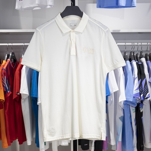 中国李宁短袖POLO衫2023夏季男子纯棉休闲舒适翻领T恤APLT065