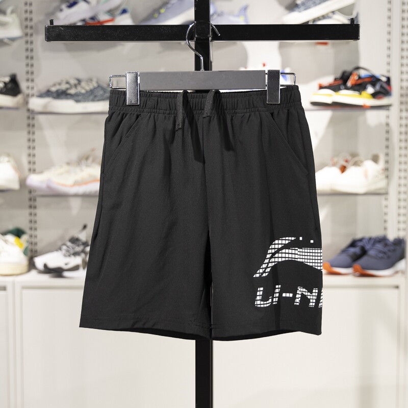 李宁男大童速干短裤2025夏季新款青少年透气凉爽运动短裤YKSV119