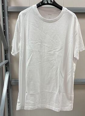 《购买前看详情B品》李宁圆领常规款夏季日常短袖T恤男款ATSP367