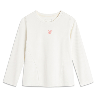 李宁长袖T恤女童春运动生活系列时尚透气常规长袖T恤衫 YTLU004