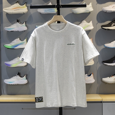 李宁短袖男子宽松短袖文化衫