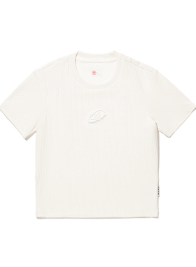 李宁T恤夏季女子简约休闲镂空修身透气运动短袖AHSU244