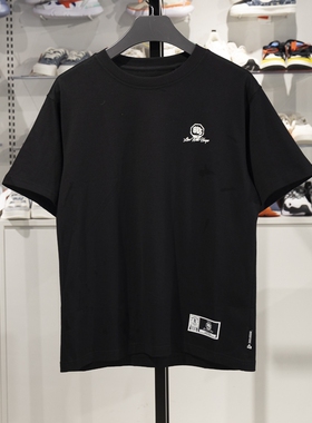 李宁男子短袖T恤2023夏季新品反伍系列宽松休闲圆领文化衫AHST281