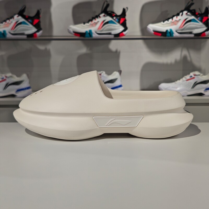 李宁拖鞋2024夏季新品男子反光轻量高回弹篮球场下拖鞋ABTU003