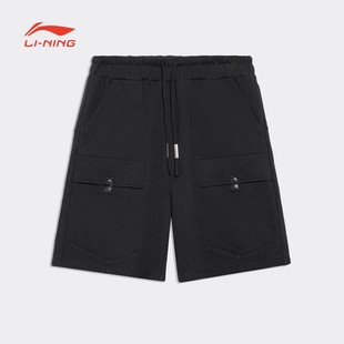 AKSS065 百搭运动短卫裤 李宁运动生活系列男子短裤 休闲简约时尚