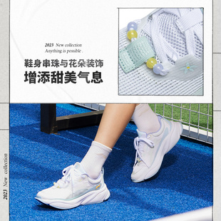 女子運動潮流減震透氣跑步鞋 AGLT052 新款 中國李寧2024年SOFT夏季