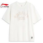 李宁男子夏季短袖篮球系列运动休闲宽松印花圆领短袖T恤AHSU147