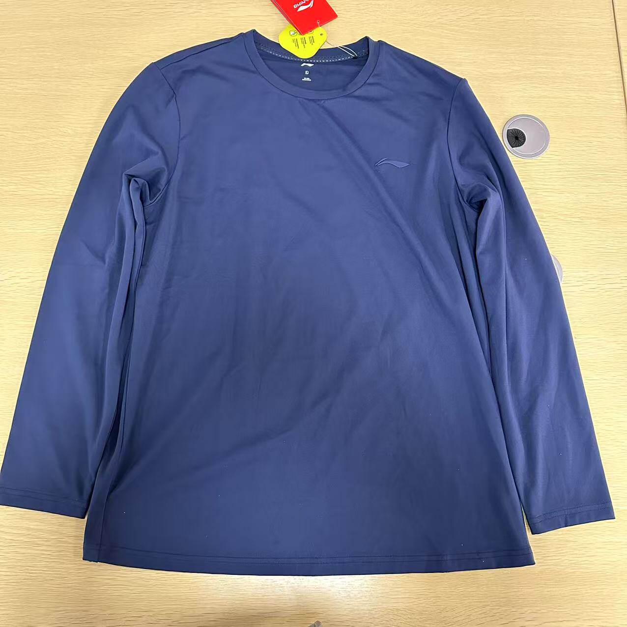 李宁男装秋季新款健身运动系列速干休闲宽松透气长袖T恤ATLU219