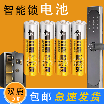 双鹿电子锁指纹锁专用电池密码锁1.5V碱性防盗门智能门锁5号电池