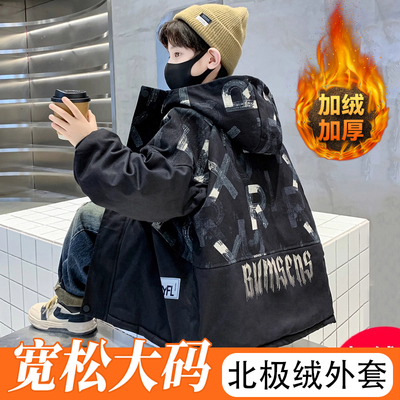 胖男童外套加绒加厚保暖冬季新款