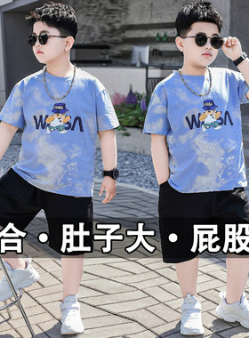 宽松显瘦全棉不褪色薄款短袖套装