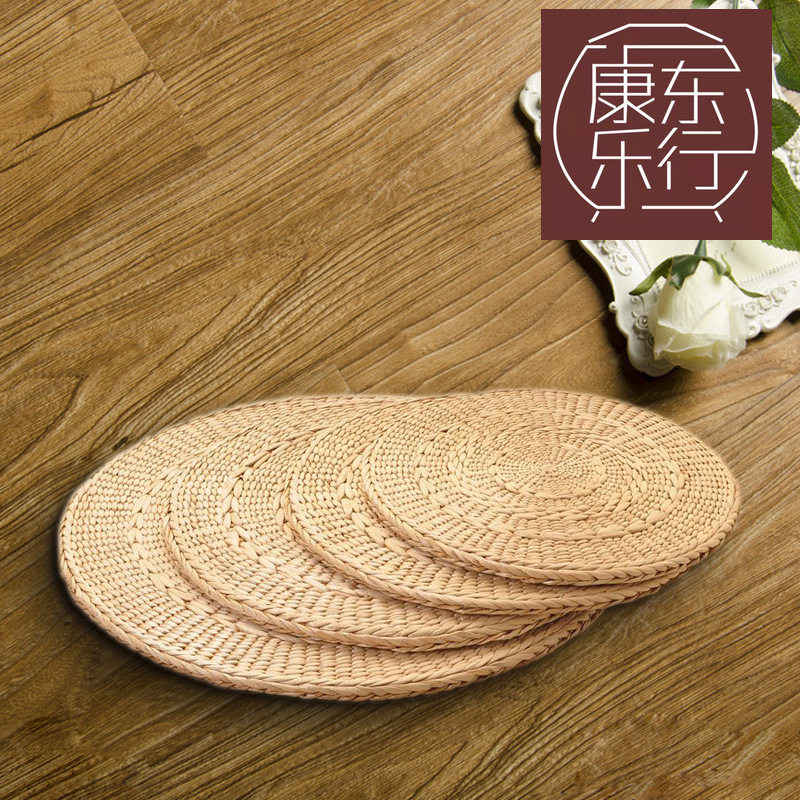康乐店主推荐打坐拜佛厚手工编织蒲草坐垫草编蒲团垫子榻榻米坐垫