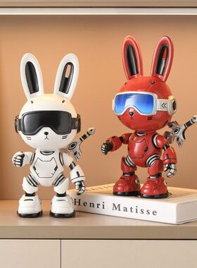 创意兔子手办摆件客厅轻奢高档电视柜酒柜家居装饰品乔迁新居礼物