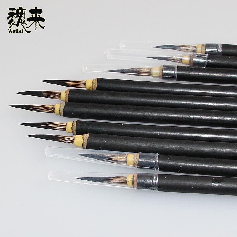 魏来鼠须勾线笔国画工笔画小叶筋纹毛笔白描勾勒花鸟大中小好用