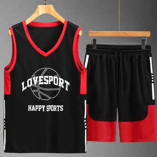 350斤特大码背心男篮球服运动加肥加大冰丝速干健身跑步休闲套装