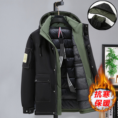 加厚宽松秋冬款肥佬棉衣男装
