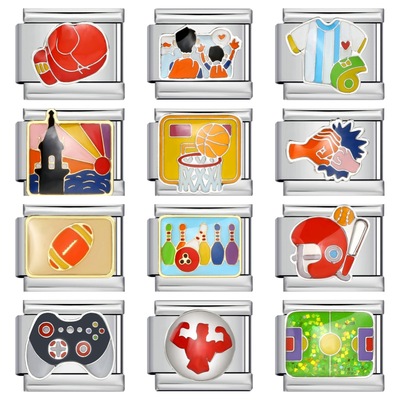 球类运动图案意大利模块手链