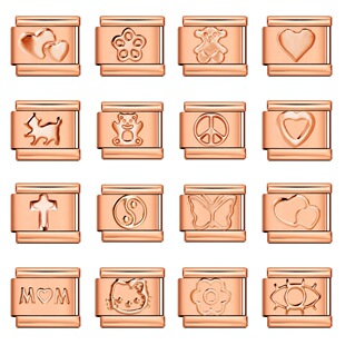 玫瑰金不锈钢DIY意大利模块手链表带礼物 Italian charm bracel