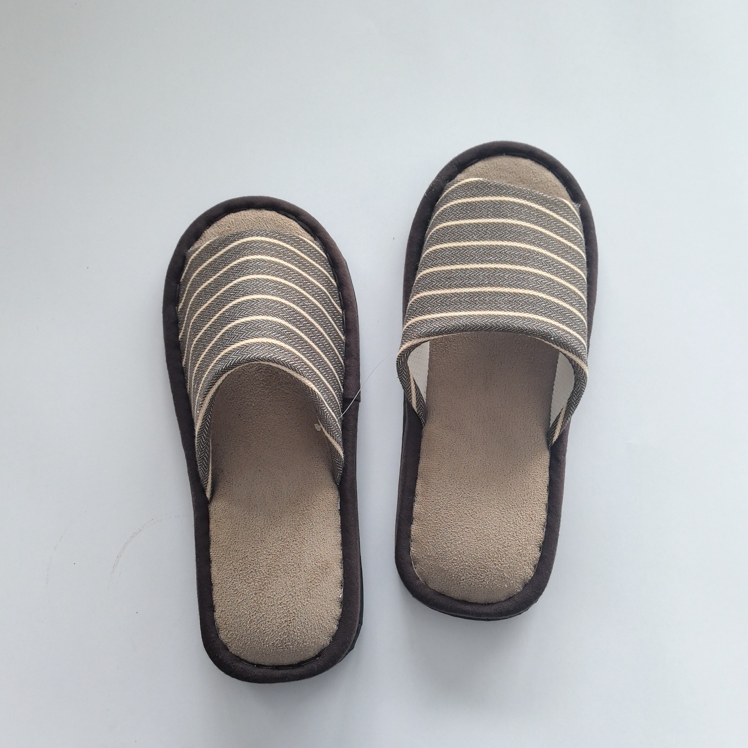 包邮外贸出口日本日式室内居家拖鞋条纹布艺拖鞋不伤地板轻便拖鞋