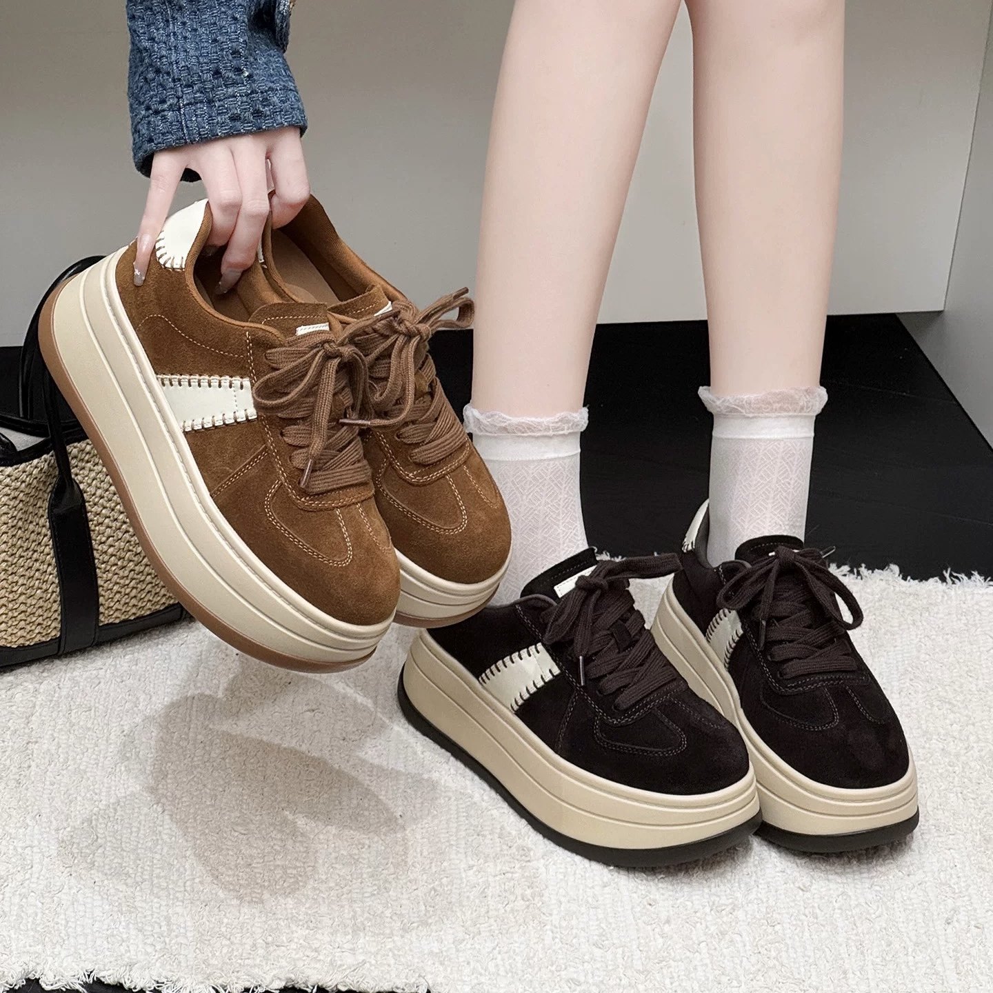 娜娜甄选2025新款女士板鞋*CD6-031,女鞋,休闲板鞋,淘宝优惠券,粉丝福利购,淘宝优惠卷