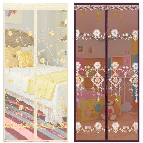 宝宝专用刺绣物理隔离防蚊门帘