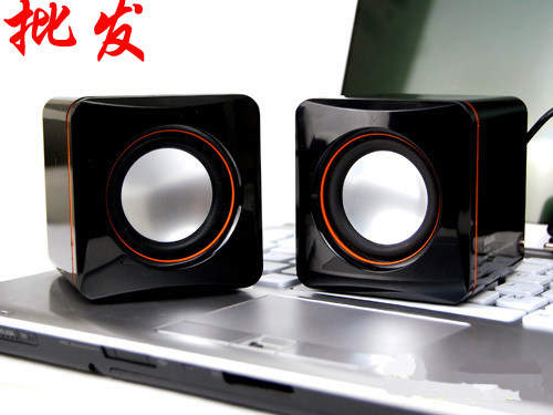 笔记本小音响USB2.0迷你电脑小音箱101C方块小音响便携音箱礼品