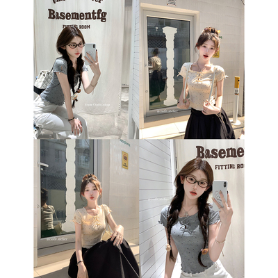 迟伞伞波点蝴蝶结两色t+半裙