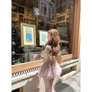 迟伞伞26/ss 玻璃雾语 两色穿绳系带蓬蓬芭蕾纱裙甜美公主短裙