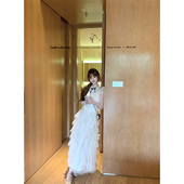 赵露思同款 中古情书 jor a蕾丝衬衫 女 迟伞伞26 蛋糕长裙套装