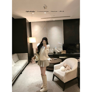 迟伞伞26/ss 奇迹雪狐 真狐狸毛领连帽拉链短款白大衣外套