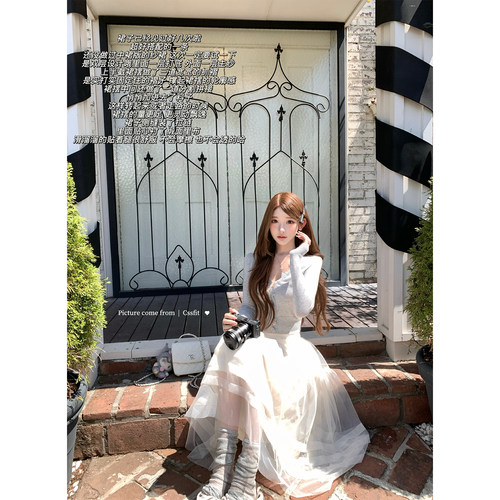 迟伞伞46支桑蚕丝羊毛刺绣灰开衫