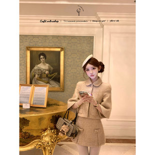 连衣裙三件套装 轻井泽序 外套半裙 贵贵小香斗篷短款 迟伞伞25