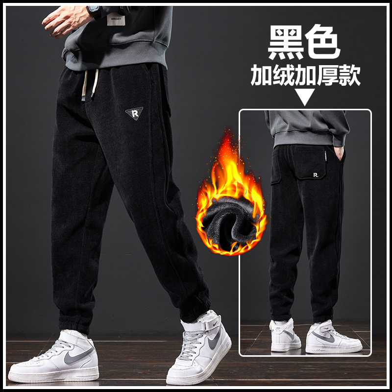 清仓捡漏灯芯绒裤子男士休闲裤加绒加厚秋冬季男裤男款条绒运动裤