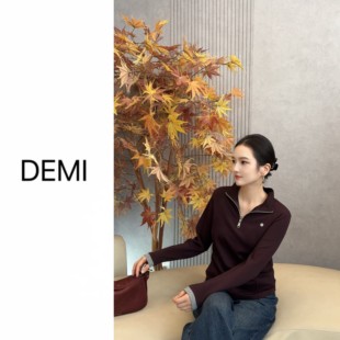 RUILI 简约运动休闲立领半拉链长袖 定制 新款 上衣F1114 秋季 MISS