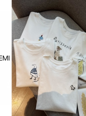 MISS RUILI定制  春季新款基础印花百搭卡通T恤简约休闲短袖F1711