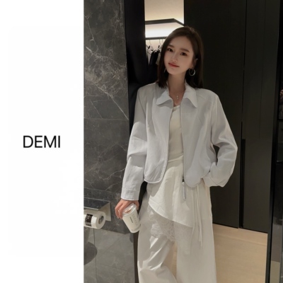 春季新款韩系简约短款休闲外套时尚潮流上衣F1754