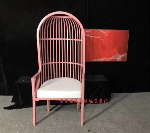 美式复古风铁艺鸟笼椅户外椅