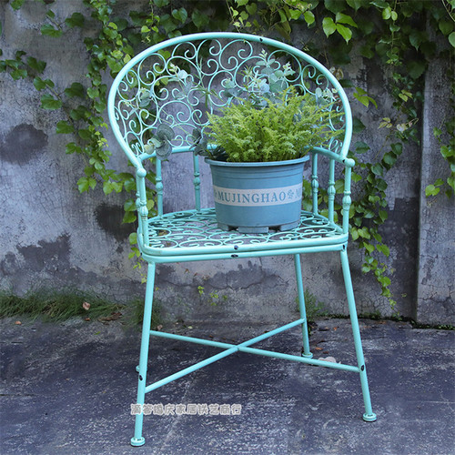 铁艺坐椅简约靠背椅户外休闲椅