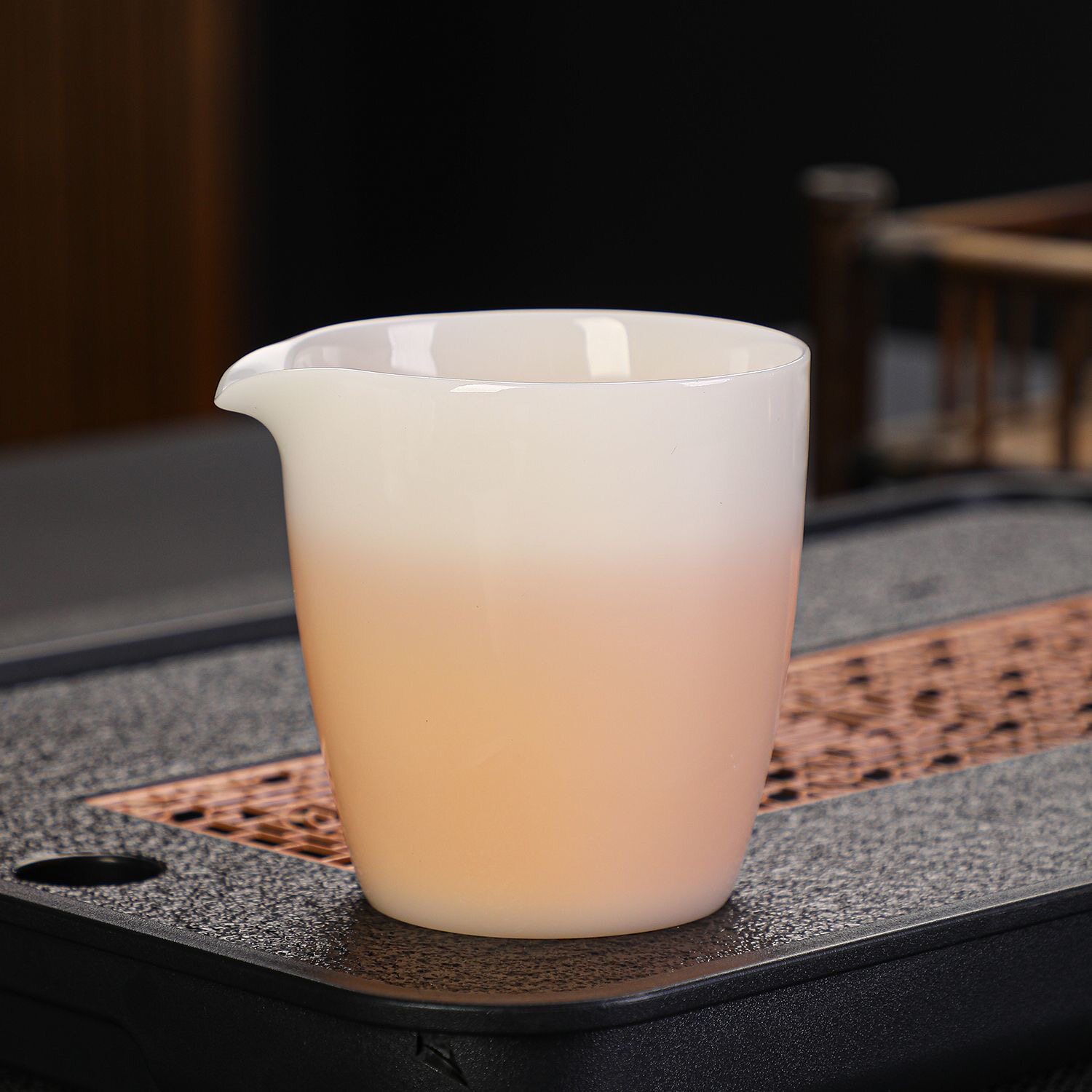 璞玉瓷公道杯陶瓷茶海分茶器2025新款大号公杯功夫茶具匀杯零配件图片