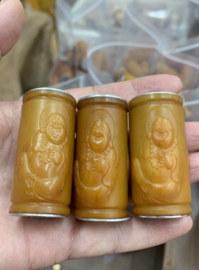 藏传回流骆驼骨雕刻手把件纯手工编织手搓绳挂饰藏式复古文玩坠子