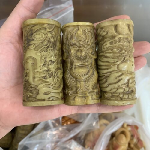 精品驼骨雕刻手把件配饰高端文玩把玩收藏品藏式配饰diy包挂件